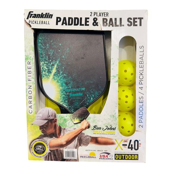 Franklin Pickleball Paddle & Ball Set Like New In Box - Picture 3 of 3